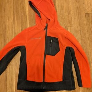 Kids red and black fleece jacket